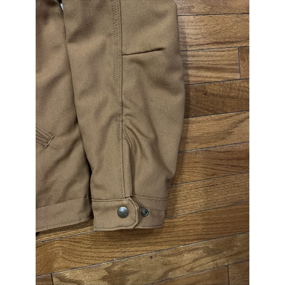 Carhartt Detroit Jacket 103828 Brown Duck Canvas Blanket Lined Mens Large - Picture 8 of 16